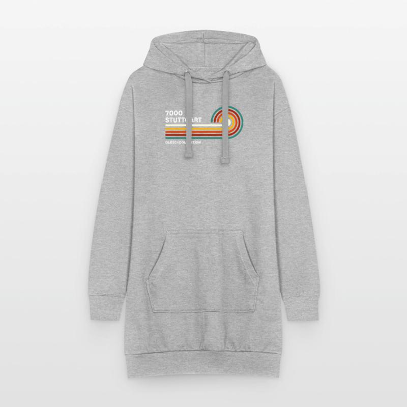 Stuttgart Retro Shirt 7000 Zip Code 80s Hoodie Dress