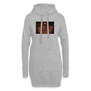 Heimliches Pokern im Jazzclub der Lebkuchen - Hoodie-Kleid - Grau meliert - Vorne