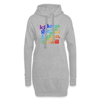 FUNNY VOMITING QUOTE REVERSED - LGBTQ - Hoodie Dress - heather grey - Front