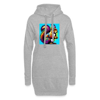 squirrel - Hoodie Dress - heather grey - Front