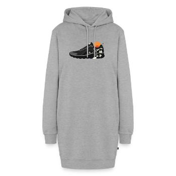 Conception de chaussures de randonnée pour sentiers de montagne - Sweat-shirt à capuche long Femme - gris chiné - Devant