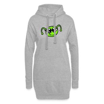 Raupe Sonnenbrille Cool Lächeln Frech Spaß Comic - Hoodie-Kleid - Grau meliert - Vorne