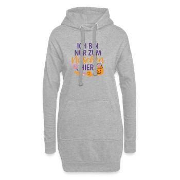 Design d’Halloween avec citrouille - Sweat-shirt à capuche long Femme - gris chiné - Devant