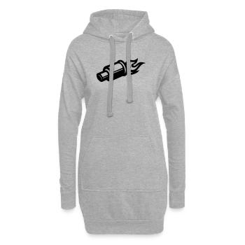 Auspuff Symbol Tuning - Hoodie-Kleid - Grau meliert - Vorne
