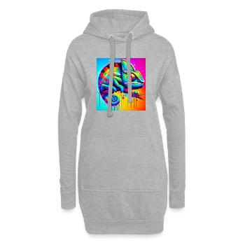 Chamäleon - Hoodie-Kleid - Grau meliert - Vorne