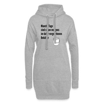 Une journée dans le seau - Sweat-shirt à capuche long Femme - gris chiné - Devant