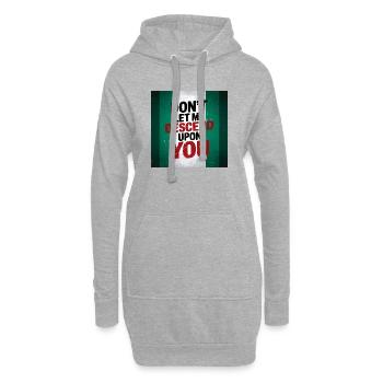 Kühne nigerianische Flagge mit trotzigem lustigem Zitat - Hoodie-Kleid - Grau meliert - Vorne