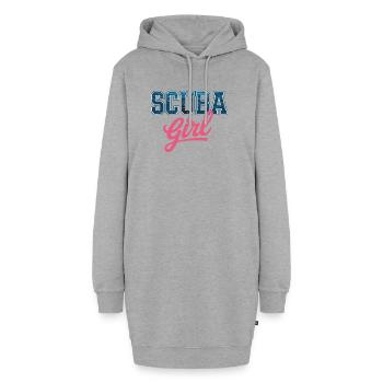Conception de plongée sous-marine pour fille - Sweat-shirt à capuche long Femme - gris chiné - Devant
