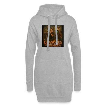 Dragons de première classe - Sweat-shirt à capuche long Femme - gris chiné - Devant