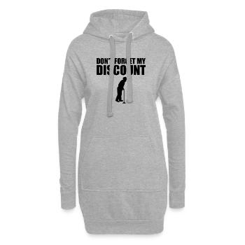 N'oubliez pas ma réduction pour les hommes plus âgés - Sweat-shirt à capuche long Femme - gris chiné - Devant