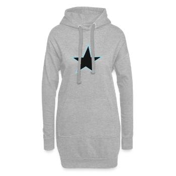Dessin abstrait d’étoiles colorées - Sweat-shirt à capuche long Femme - gris chiné - Devant