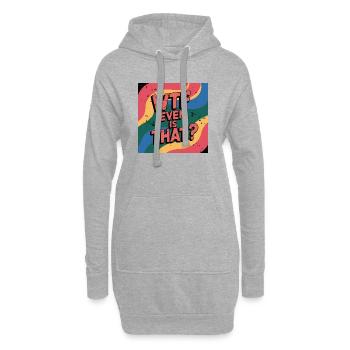 Funny Meme Vibrant Saying, What is even that - Hoodie Dress - heather grey - Front