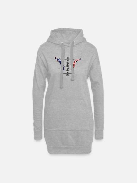Bodyflying - Hoodie-Kleid - Grau meliert