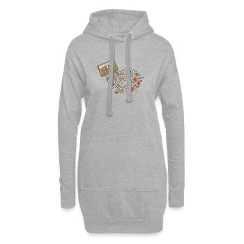 FlowerSette - Hoodie-Kleid - Grau meliert - Vorne