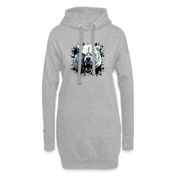Ours polaire Ours polaire - Sweat-shirt à capuche long Femme - gris chiné - Devant