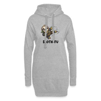 Kung-Fu Meister des Nickerchens - Hoodie-Kleid - Grau meliert - Vorne