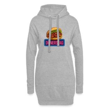 Kebab Day – Motif de jeu de mots amusant sur le kebab - Sweat-shirt à capuche long Femme - gris chiné - Devant