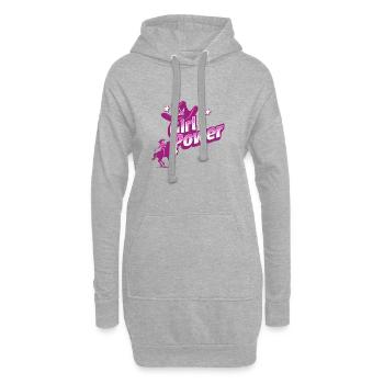 Girl Power - Équitation et Éclat - Sweat-shirt à capuche long Femme - gris chiné - Devant
