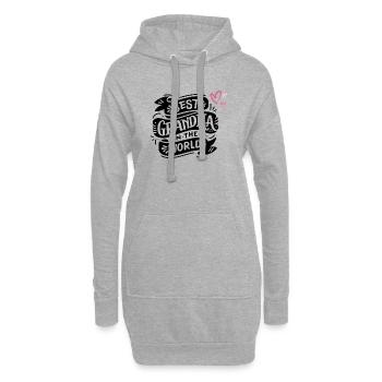 Made with Love – Herz Design Baby & Familie - Hoodie-Kleid - Grau meliert - Vorne