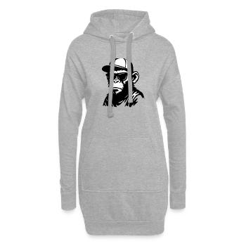 Urban Affe Graffiti Design - Hoodie-Kleid - Grau meliert - Vorne