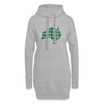 Australie - Australie - Carte - Contour - Sweat-shirt à capuche long Femme - gris chiné - Devant