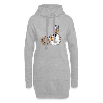 HALLOWEEN_GHOST - Hoodie-Kleid - Grau meliert - Vorne