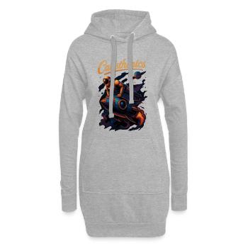 Gymnastique suédoise astronaute pompes fusée cadeau - Sweat-shirt à capuche long Femme - gris chiné - Devant