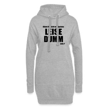 Leise dumm - Hoodie-Kleid - Grau meliert - Vorne