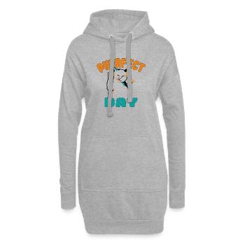 Déguisement de chat danseur vibrant - Sweat-shirt à capuche long Femme - gris chiné - Devant