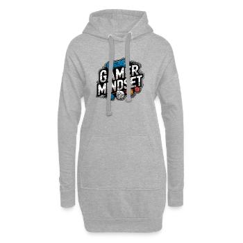 Gamer Mindset Retro Gaming Design - Hoodie-Kleid - Grau meliert - Vorne