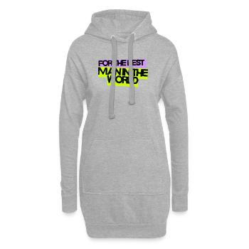 Pour le meilleur homme du monde - Sweat-shirt à capuche long Femme - gris chiné - Devant