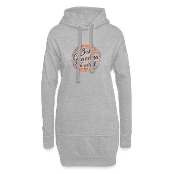 Meilleure couronne florale de grand-mère au monde - Sweat-shirt à capuche long Femme - gris chiné - Devant