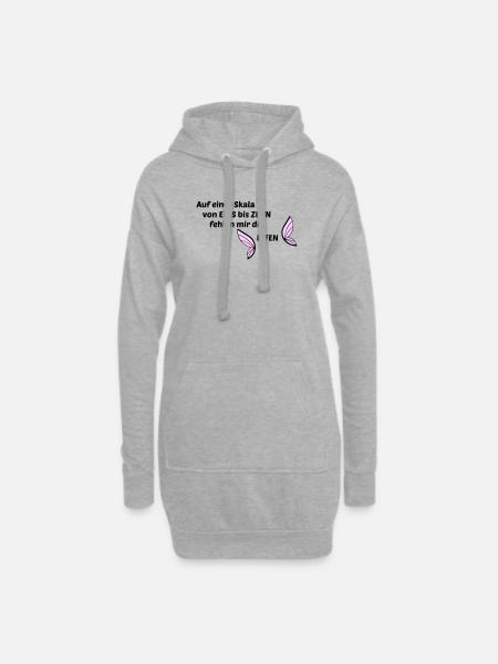 Lutins - Sweat-shirt à capuche long Femme - gris chiné