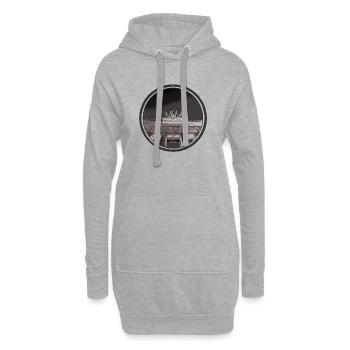 Soirée à la Porte de Brandebourg à Berlin - Sweat-shirt à capuche long Femme - gris chiné - Devant