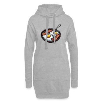 Motif de petit-déjeuner magique de cuisine - Sweat-shirt à capuche long Femme - gris chiné - Devant