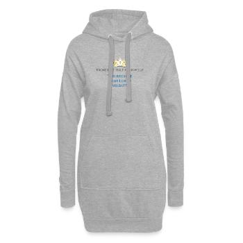 Ich regiere mein Leben selbst Krone - Hoodie-Kleid - Grau meliert - Vorne