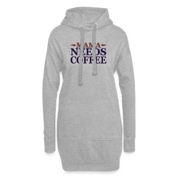 Mama needs a coffee - Hoodie-Kleid - Grau meliert - Vorne