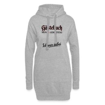 Livre d’or – Conception du souvenir de mon 24e anniversaire - Sweat-shirt à capuche long Femme - gris chiné - Devant
