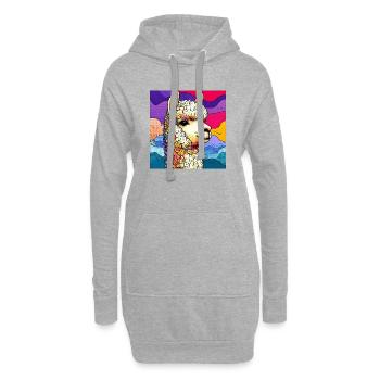 Alpaga - Sweat-shirt à capuche long Femme - gris chiné - Devant