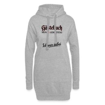 Livre d’or 20e anniversaire – J’y étais Chemise - Sweat-shirt à capuche long Femme - gris chiné - Devant