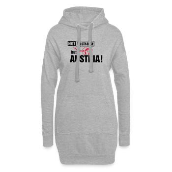 Pas l’Australie, mais l’Autriche - Sweat-shirt à capuche long Femme - gris chiné - Devant