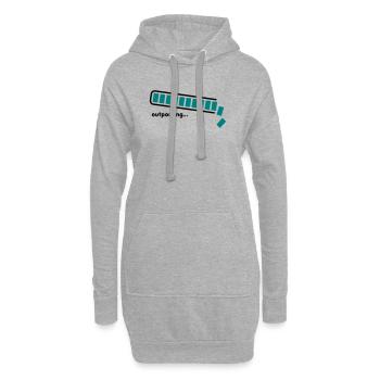 épanchement - Sweat-shirt à capuche long Femme - gris chiné - Devant