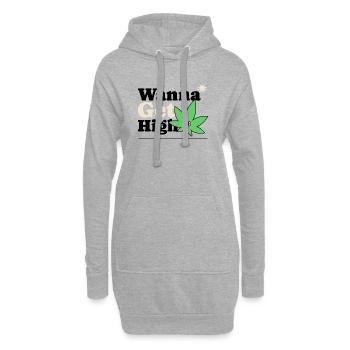 Kleeblatt Cartoon Charme - Hoodie-Kleid - Grau meliert - Vorne