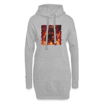 Ours de flamme, mais je ne suis pas un jouet câlin - Sweat-shirt à capuche long Femme - gris chiné - Devant