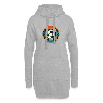 Retro Sonnenuntergang Fußball Kranz - Hoodie-Kleid - Grau meliert - Vorne
