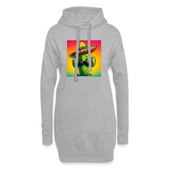 Kaktus - Hoodie-Kleid - Grau meliert - Vorne