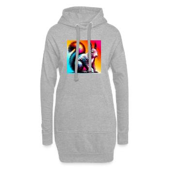 squirrel - Hoodie Dress - heather grey - Front