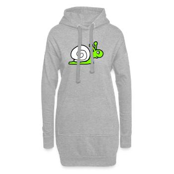 coquille d’escargot mignon mignon heureux cool - Sweat-shirt à capuche long Femme - gris chiné - Devant