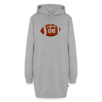 Nummer 8 Rugby - Rugby zum 8. Jubiläum - Hoodie-Kleid - Grau meliert - Vorne