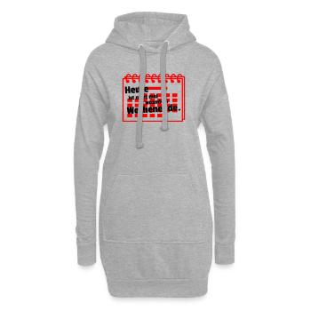 Nirgends Wochenende - Hoodie-Kleid - Grau meliert - Vorne